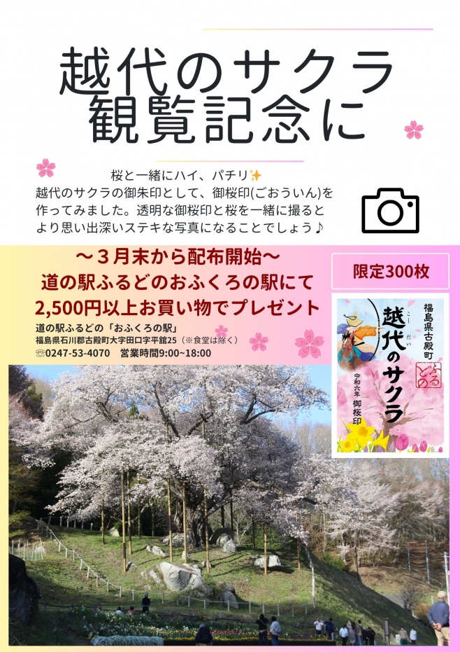 越代のサクラ御桜印チラシ